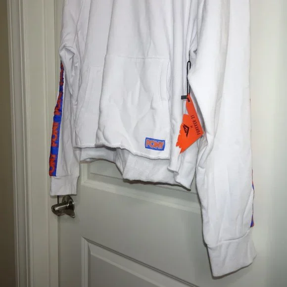 Pony x Forever 21+ Cropped White Hoodie - Picture 4 of 6